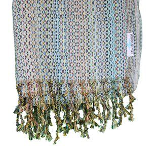 Salt Rag Beach Towel - "Mint/Yellow Hippie Rag" [Sand Free Turkish Beach Towel]